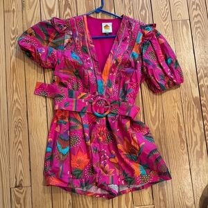Farm Rio Tropical Parrots Romper